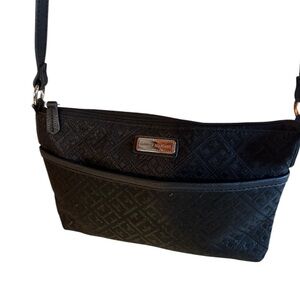 Tommy Hilfiger Black Crossbody Bag Three Compartments  One exterior